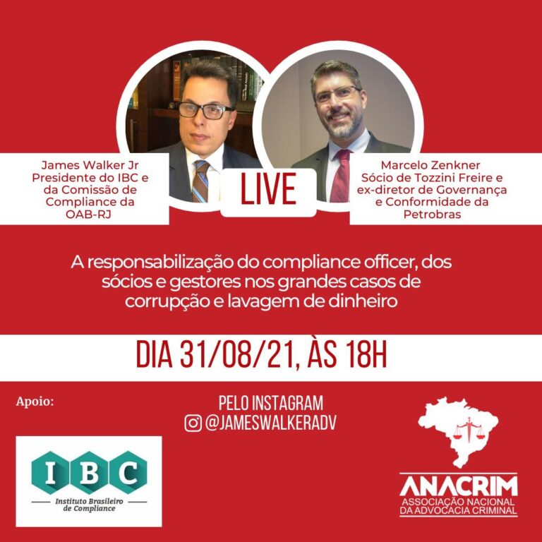 LIVE COM TEMAS DE PENAL ECONÔMICO E COMPLIANCE CRIMINAL