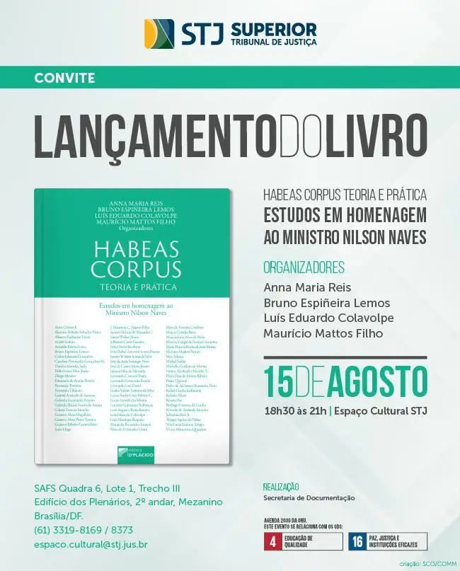 PROFESSOR JAMES WALKER É COAUTOR DE LIVRO EM HOMENAGEM AO MINISTRO NILSON NAVES